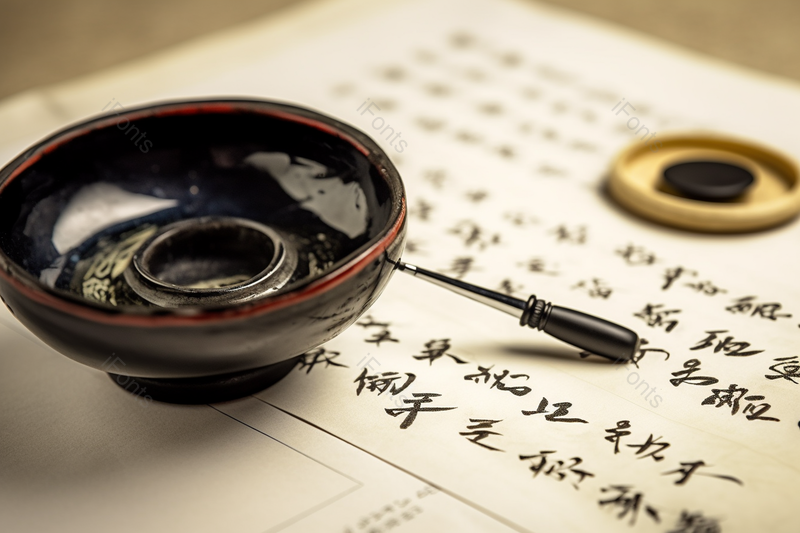 水墨书法传统艺术茶道中国风高清特写摄影图,高清,摄影图,摄影图片,图片大全,摄影图免费下载